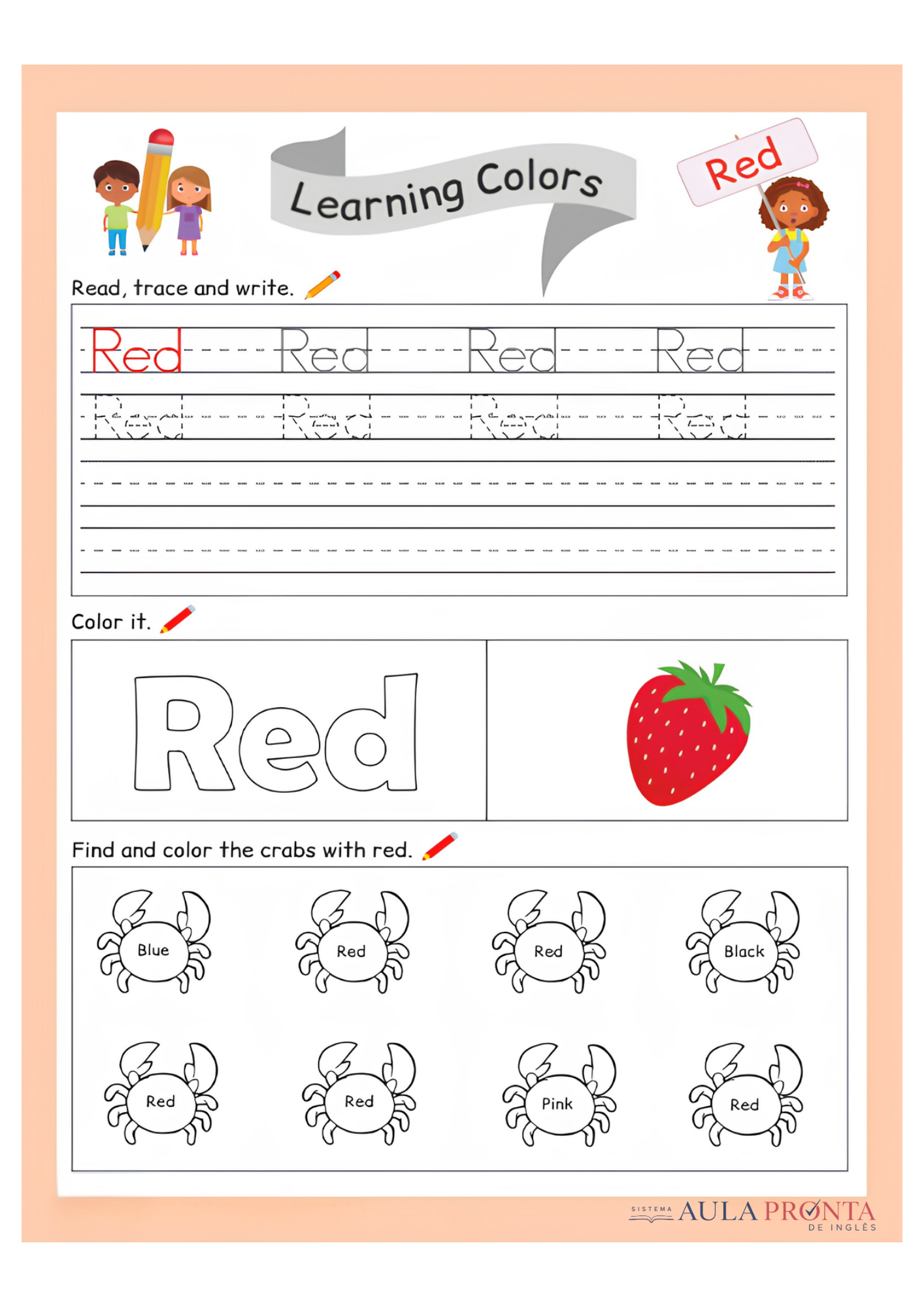 Atividade Learning Colors Red