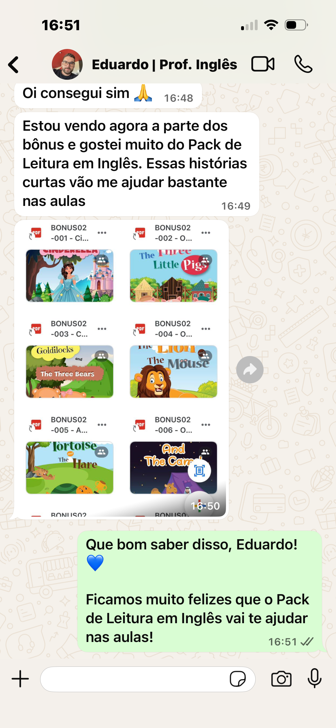 Depoimento de professora sobre o Sistema Aula Pronta de Inglês